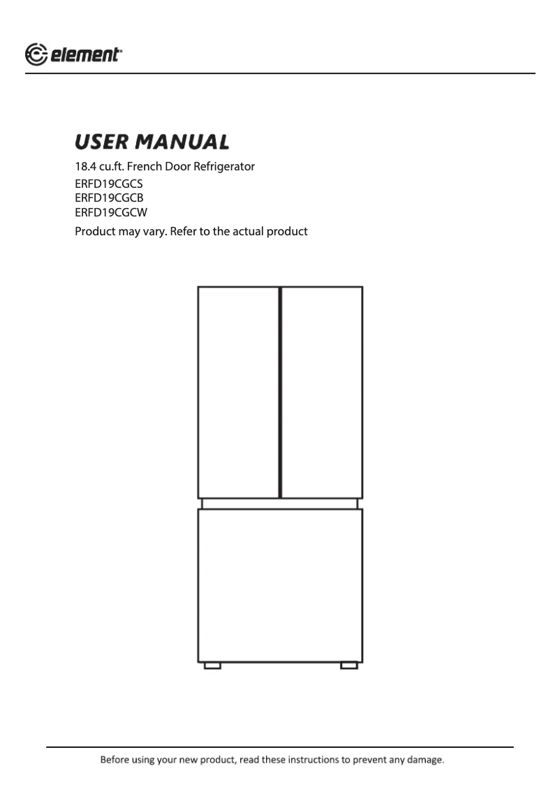 Page n°1 - Manuel utilisateur Element ERFD19CGCB
