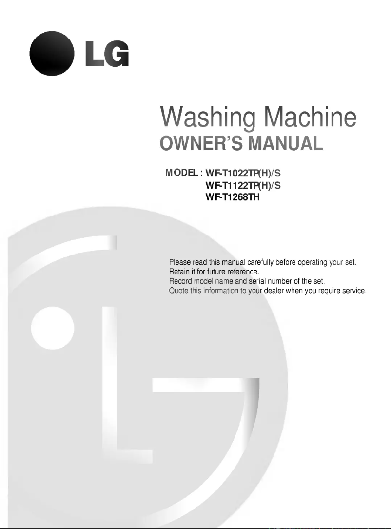 Page n°1 - Manuel utilisateur LG WF-T1268THS