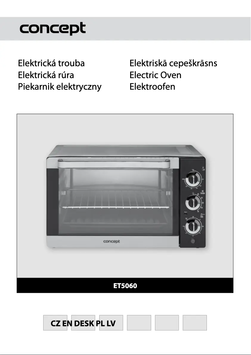 Page 1 de la notice Manuel utilisateur Concept ET-5060