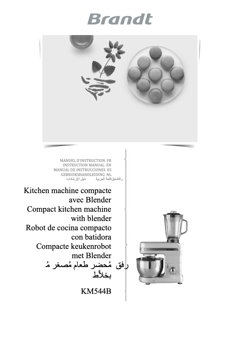 Page 1 de la notice Manuel utilisateur Brandt KM544BG