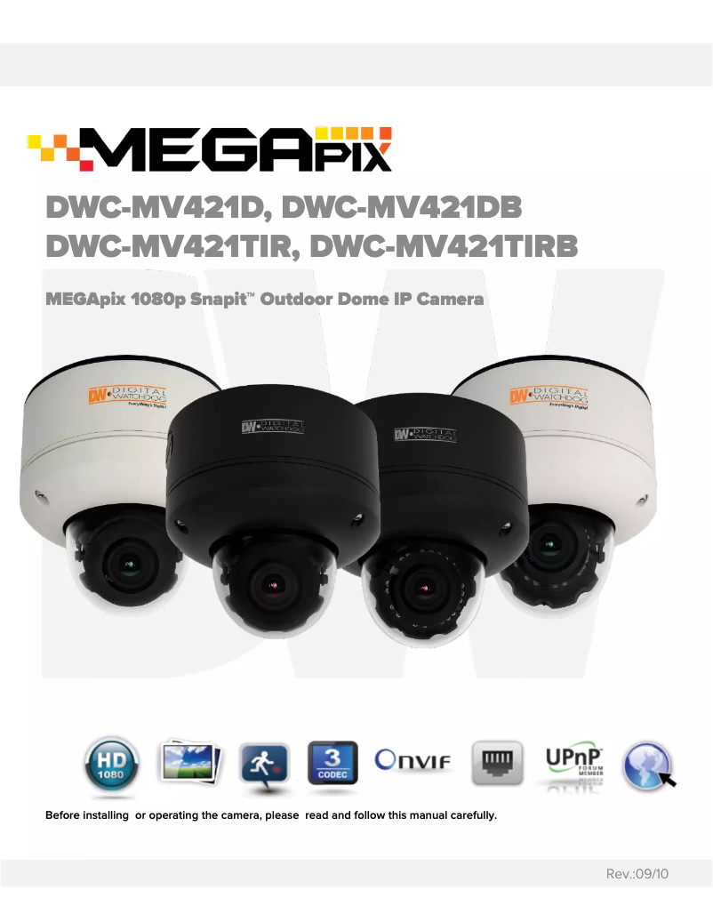 Page n°1 - Manuel utilisateur Digital Watchdog MEGAPIX DWC-MV421TIRB