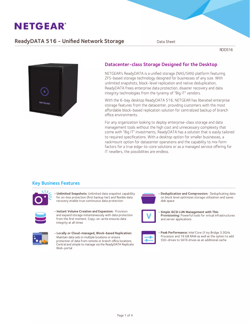 Image de la première page du manuel de l'appareil ReadyData RDD1