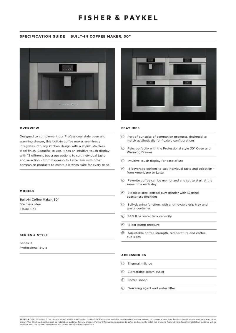 Image de la première page du manuel de l'appareil EB30PSX1