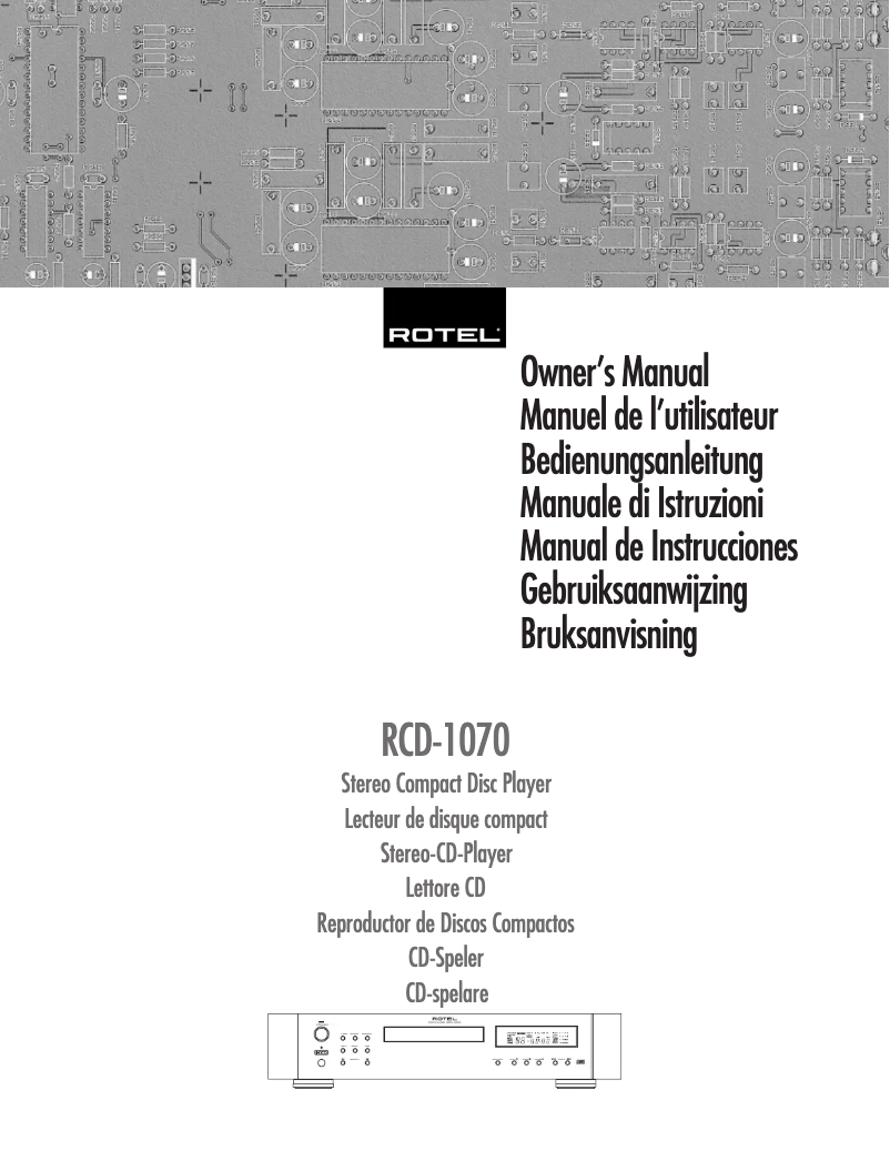 Image de la première page du manuel de l'appareil RCD-1070