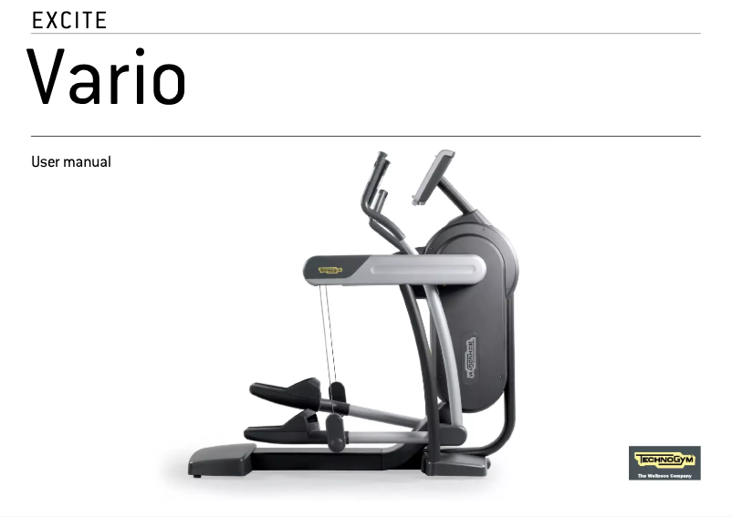 Page 1 de la notice Manuel utilisateur Technogym Excite Vario