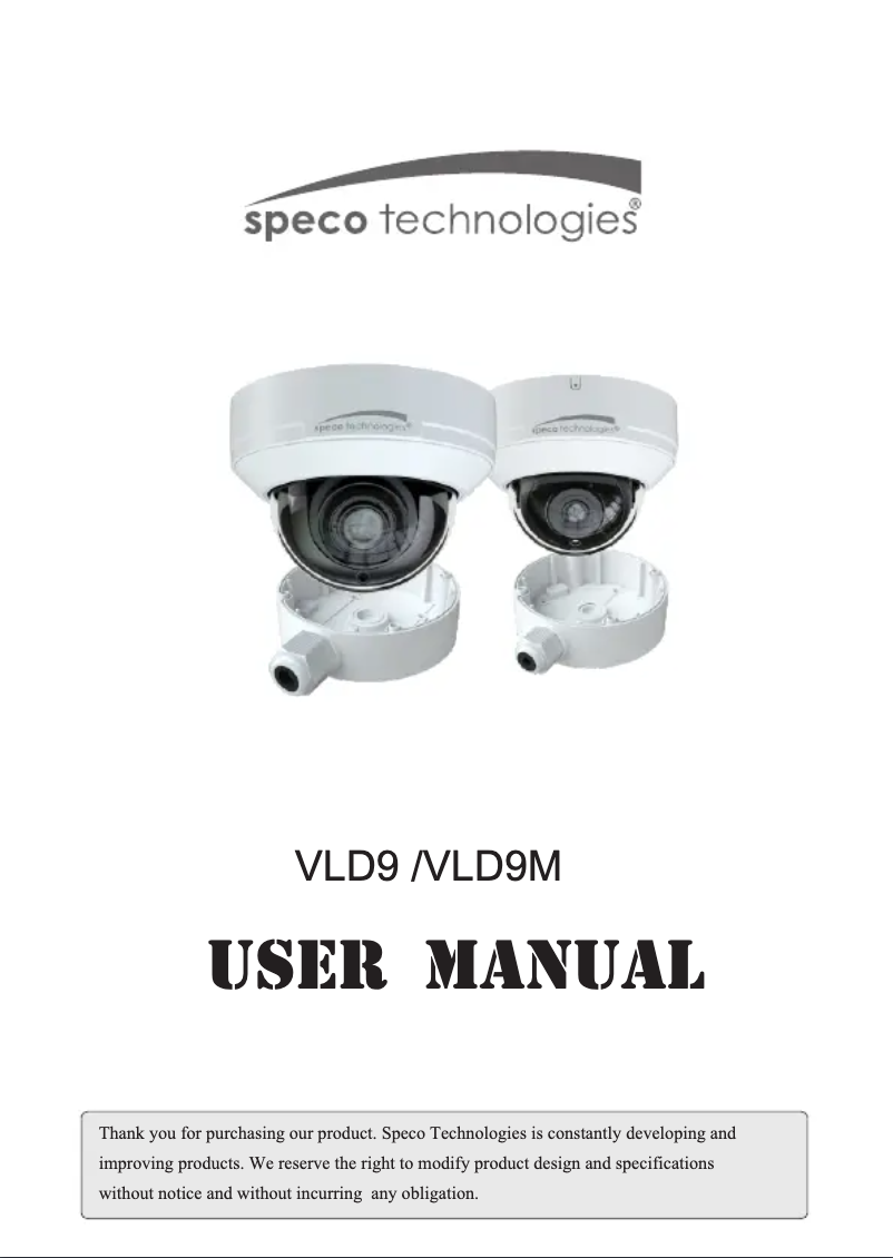 Página 1 del manual Manual de usuario Speco Technologies VLD9M