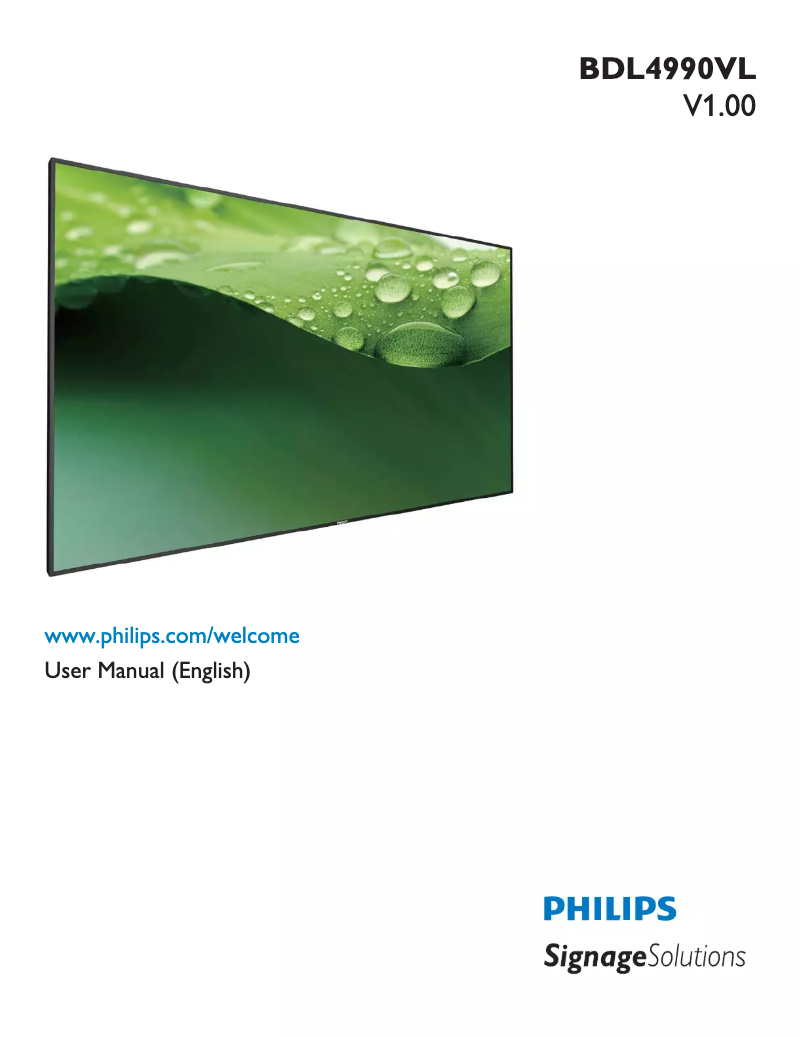 Image de la première page du manuel de l'appareil BDL4990VL