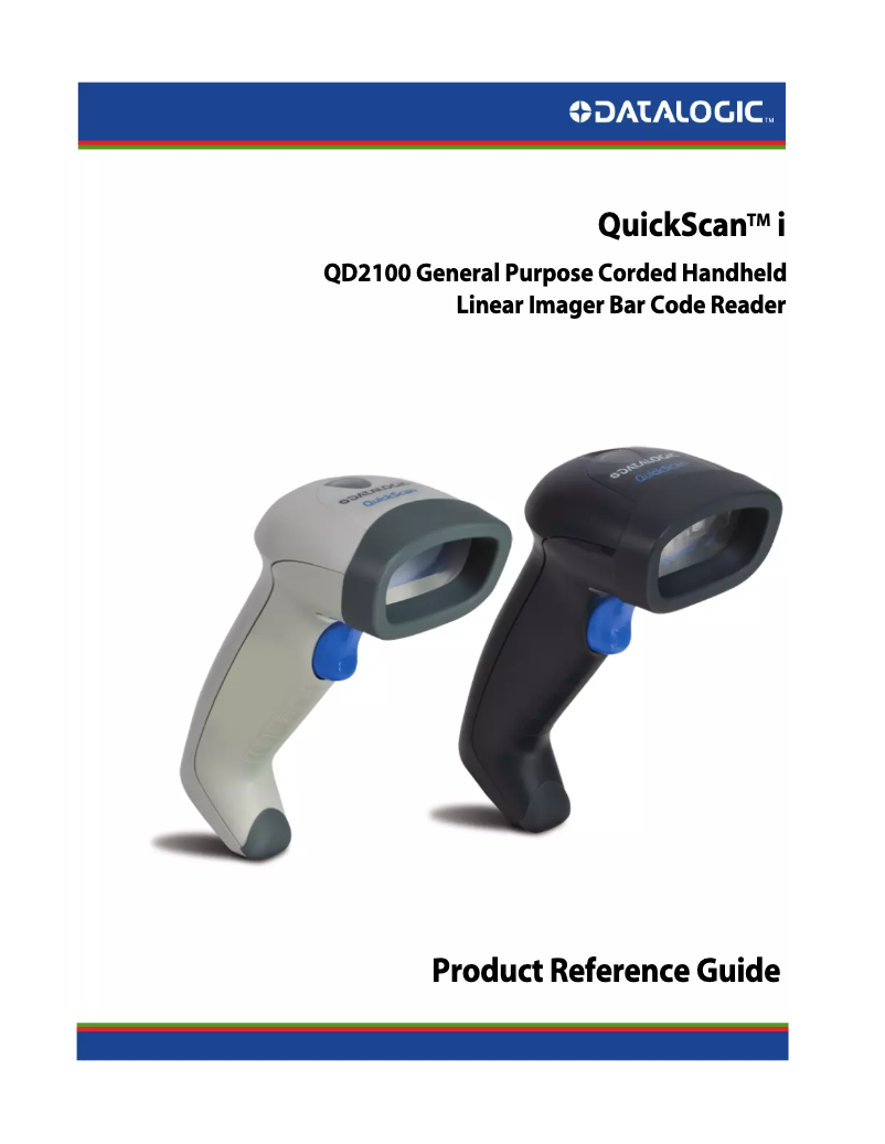 Page 1 de la notice Manuel utilisateur Datalogic QuickScan QD2130