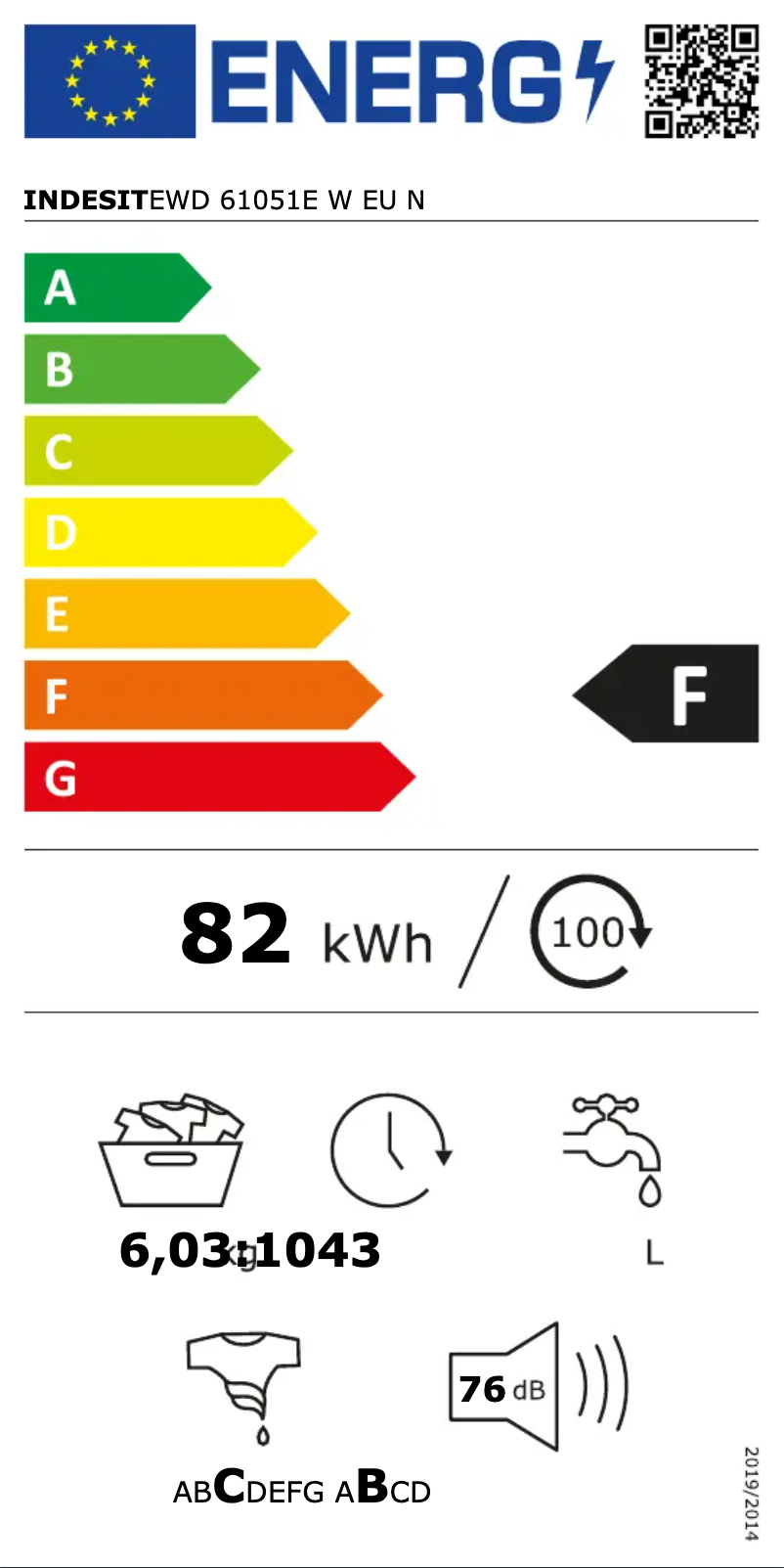 Page n°1 - Manuel utilisateur Indesit EWD 61051E W EU N