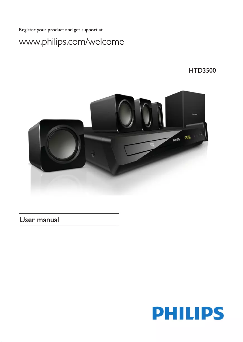 Page n°1 - Guide de démarrage rapide Philips HTD3500