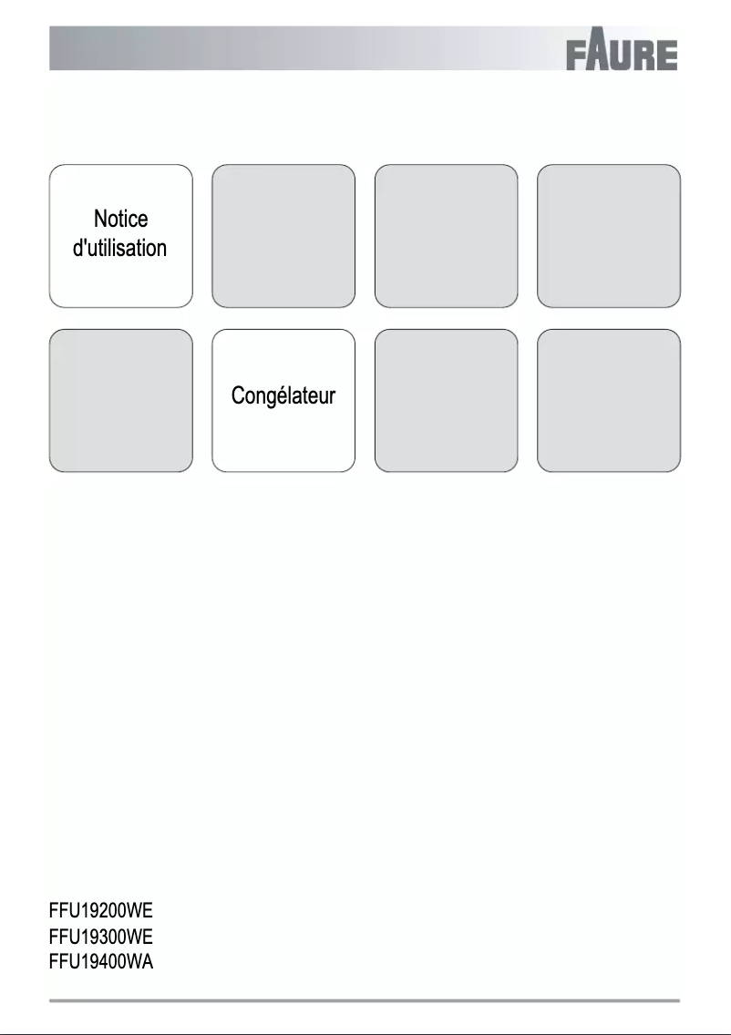 Página 1 del manual Manual de usuario Faure FFU19200WE