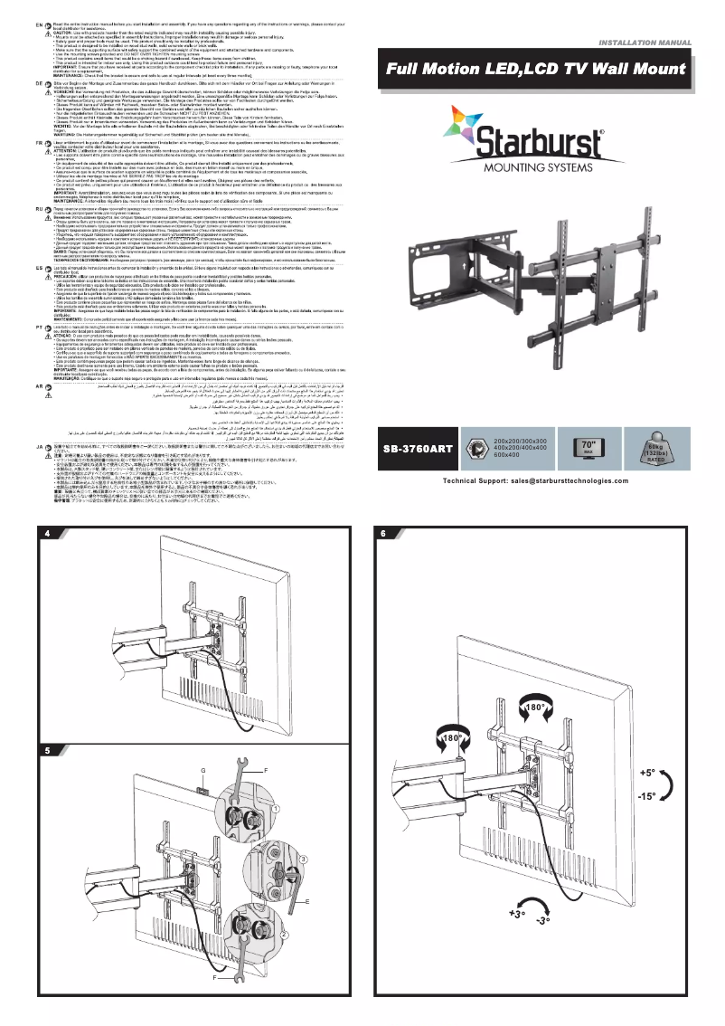 Page 1 de la notice Manuel utilisateur Starburst SB-3760ART