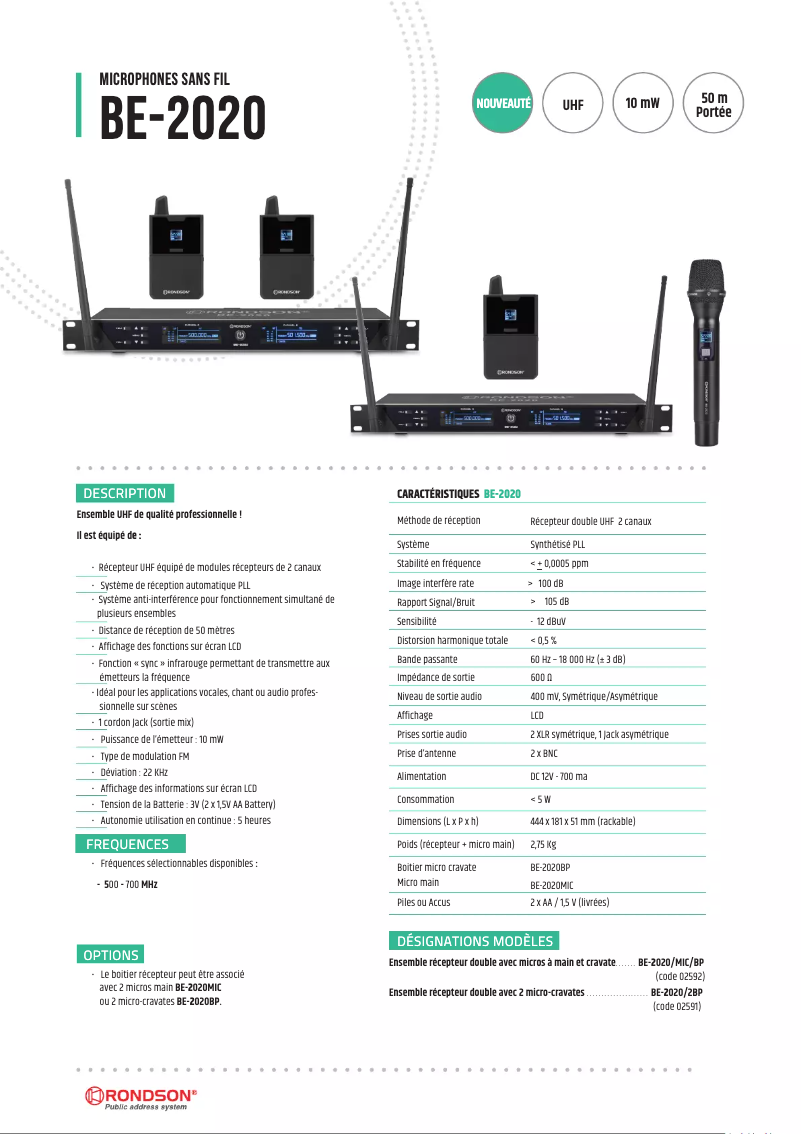 Image de la première page du manuel de l'appareil BE-2020