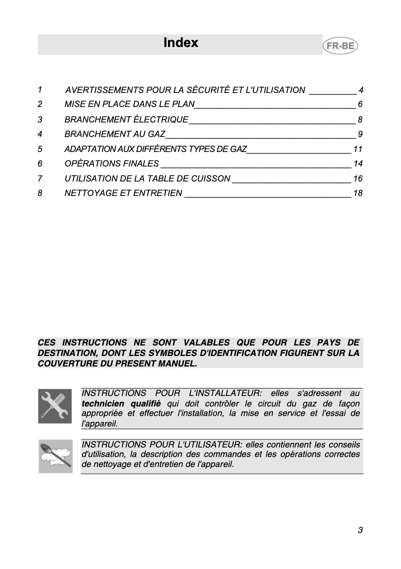 Page n°1 - Manuel utilisateur Smeg SR 576 GXB 5