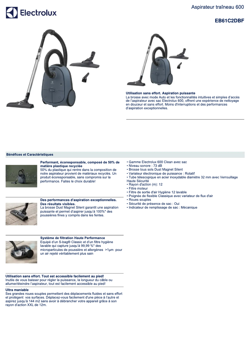Página 1 del manual Manual de usuario Electrolux EB61C2DBF
