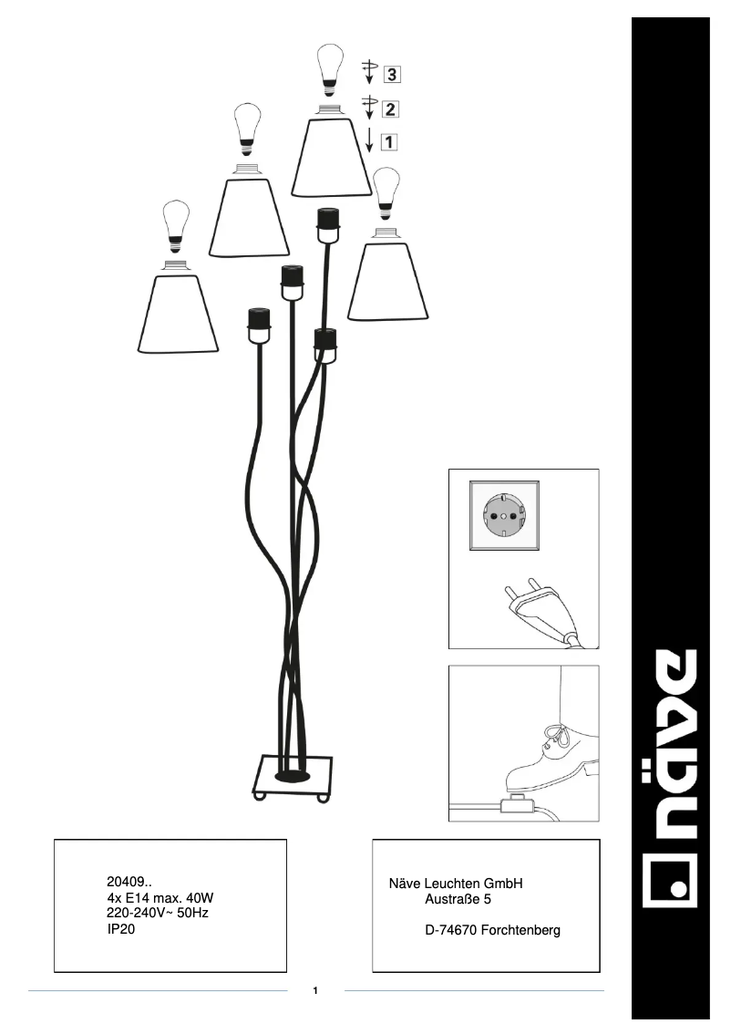 Page n°1 - Manuel utilisateur Näve Boho