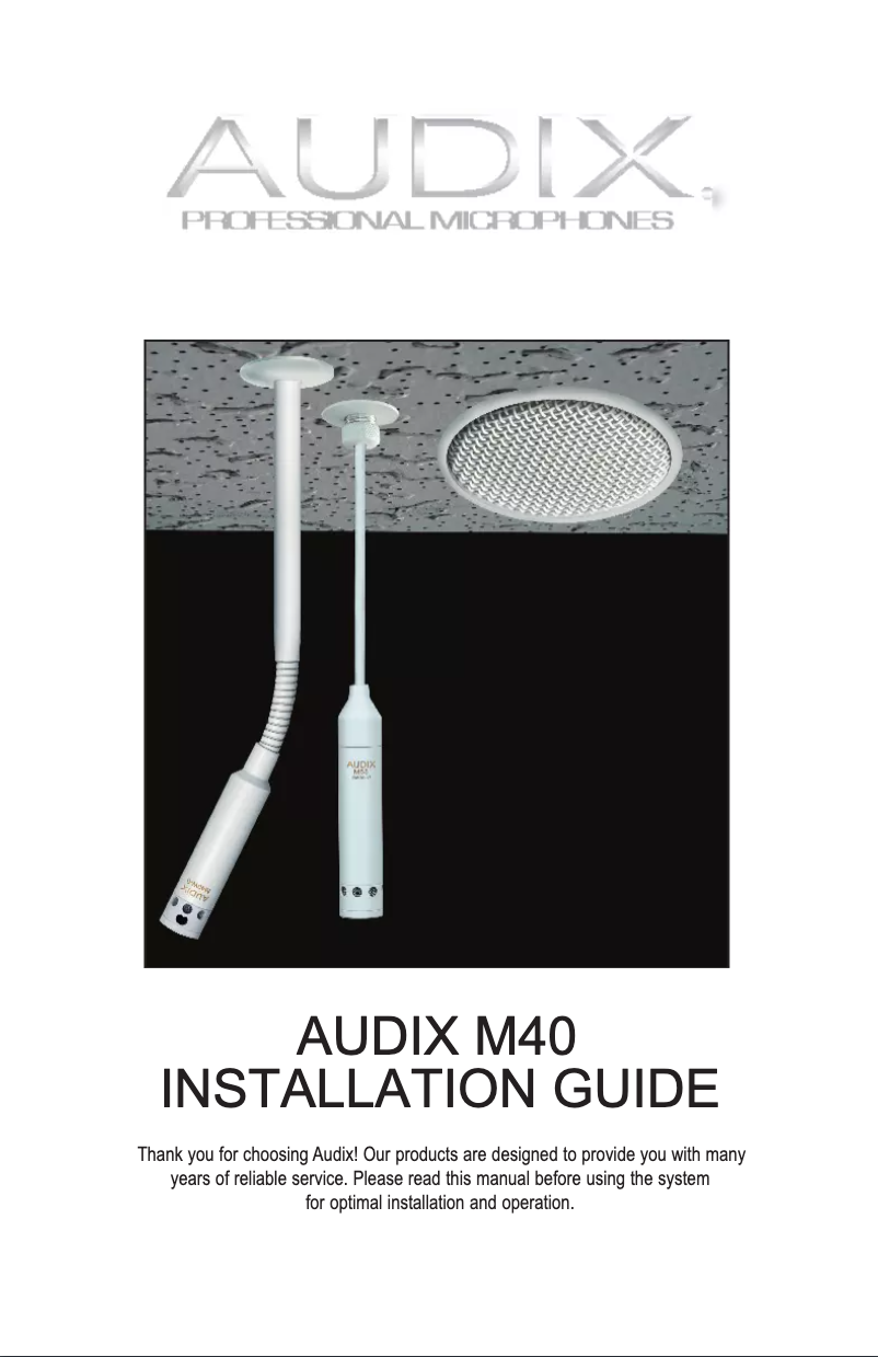 Page n°1 - Manuel utilisateur Audix M40W6S