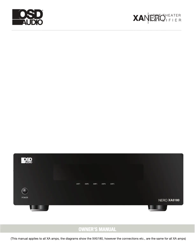 Page 1 de la notice Manuel utilisateur OSD Audio Nero XA3200