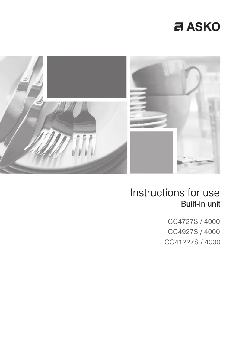 Page n°1 - Manuel utilisateur Asko CC4727S