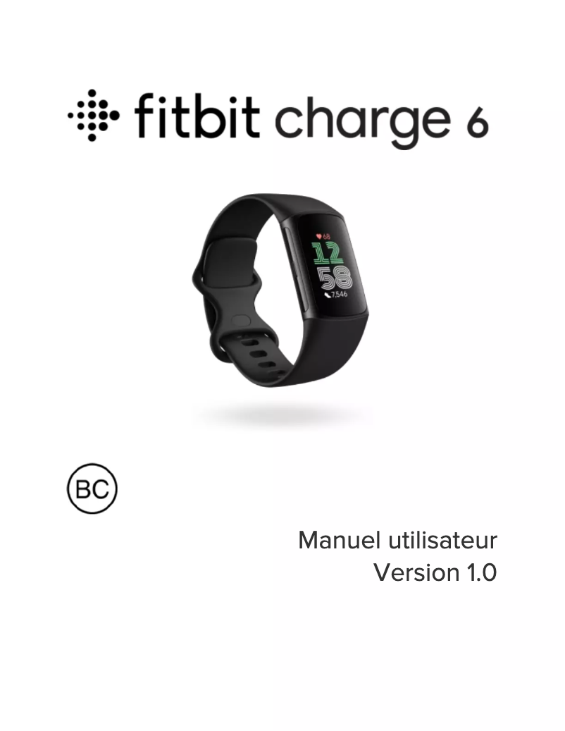 Page 1 de la notice Manuel utilisateur Fitbit Charge 6