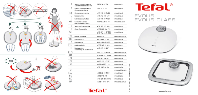 Page 1 de la notice Manuel utilisateur Tefal Evolis PP4000A9