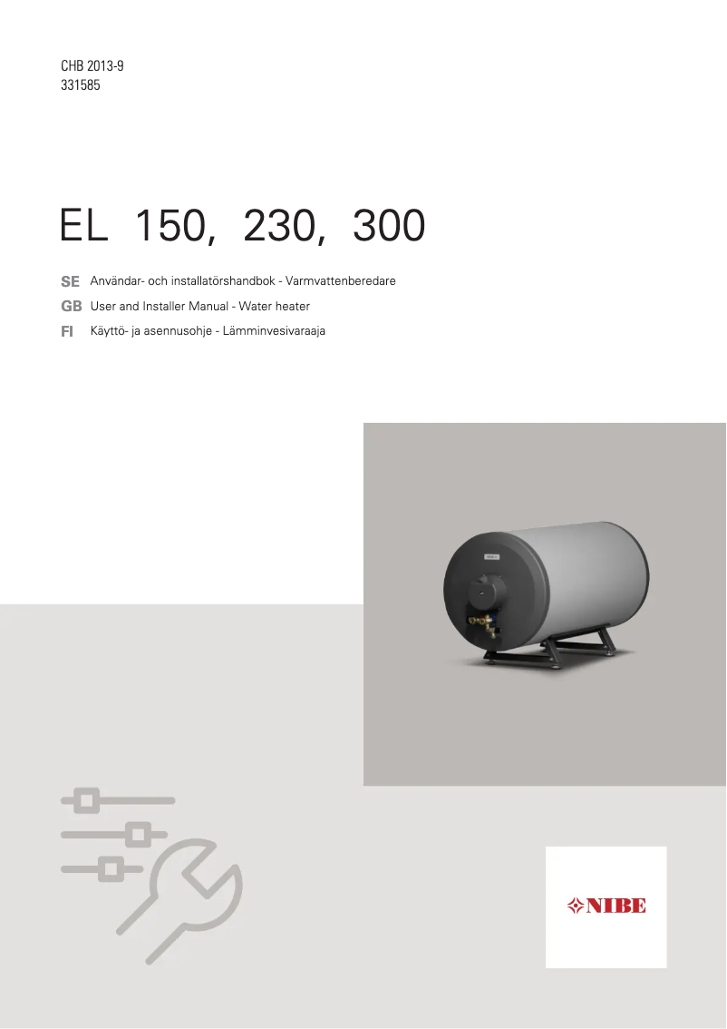 Page 1 de la notice Mode d'emploi Nibe EL 150