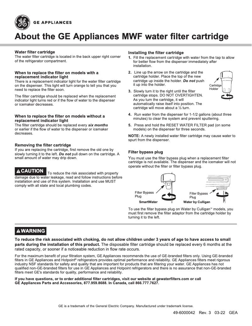 Page 1 de la notice Fiche technique GE Profile PNRQ20FCC