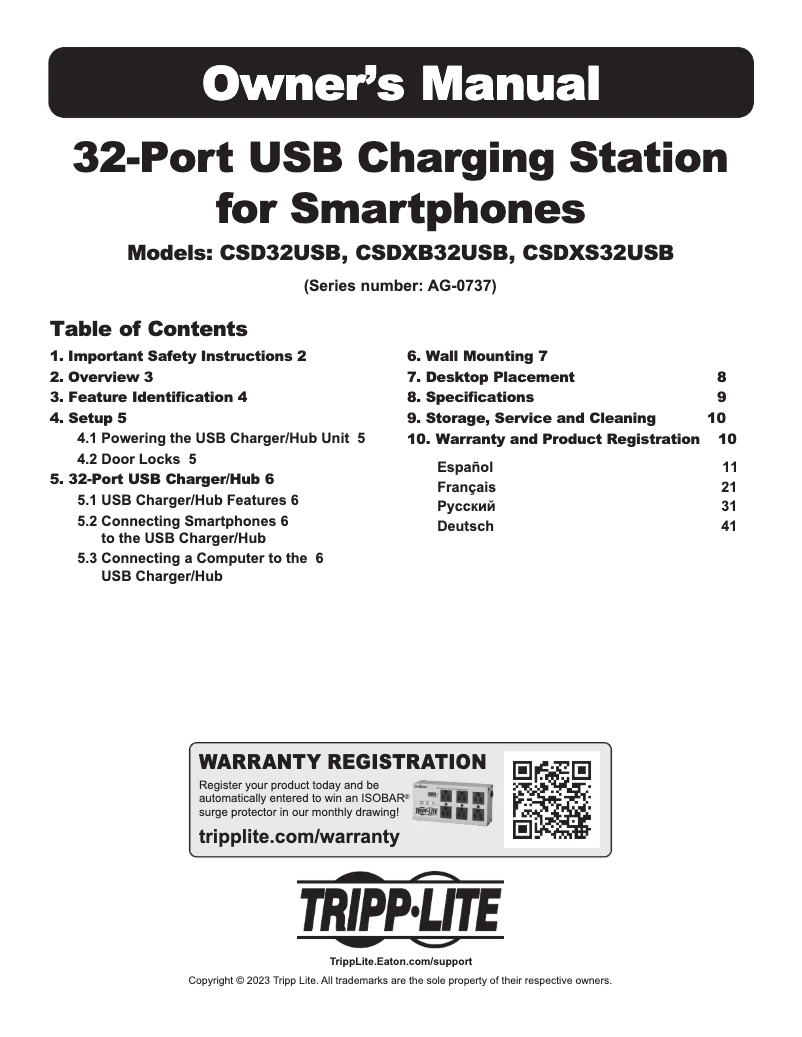 Página 1 del manual Manual de usuario Tripp Lite CSCXS16USB