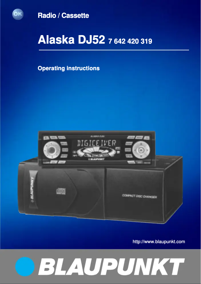 Page 1 de la notice Manuel utilisateur Blaupunkt Alaska DJ 52