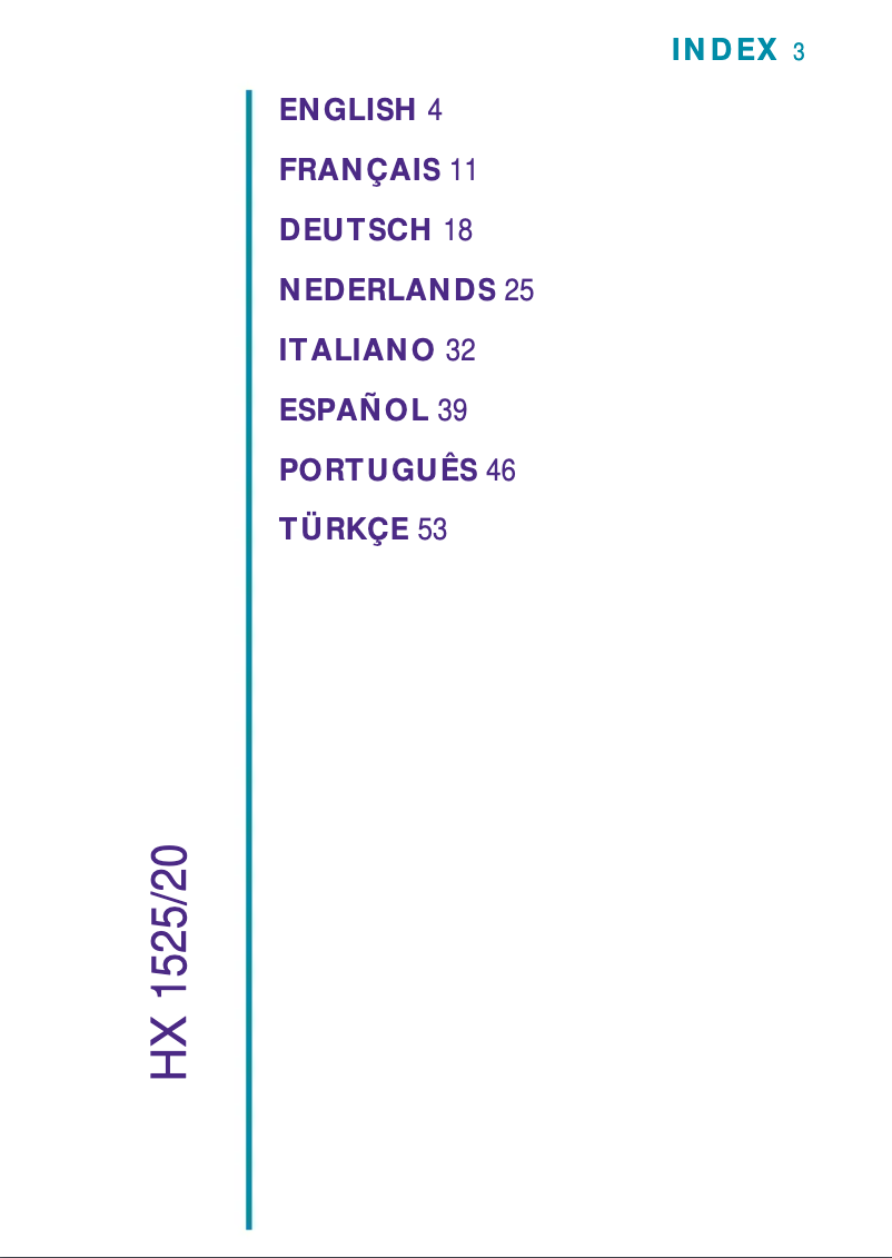 Image de la première page du manuel de l'appareil Sonicare SensiFlex HX1520