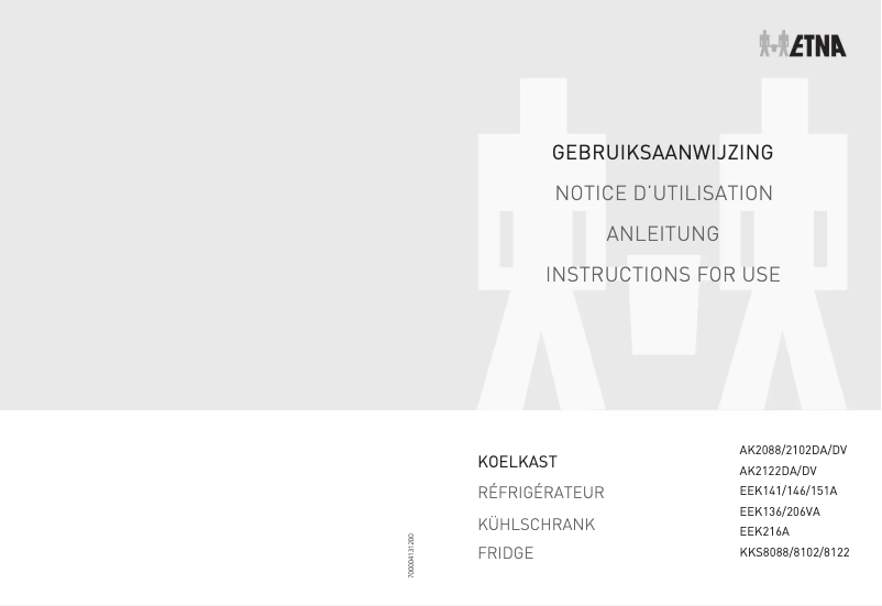 Page 1 de la notice Manuel utilisateur Etna AK2088DV