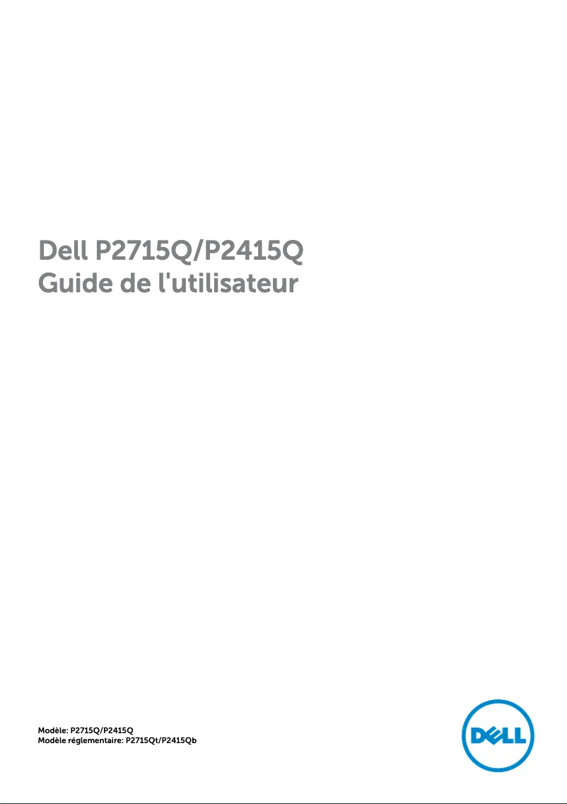 Page 1 de la notice Manuel utilisateur Dell Professional P2715Q