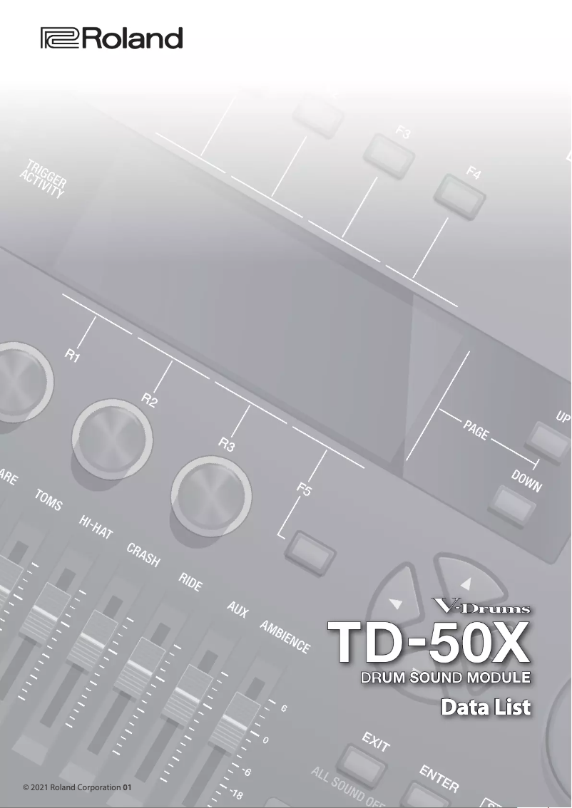 Page n°1 - Fiche technique Roland TD-50KV2