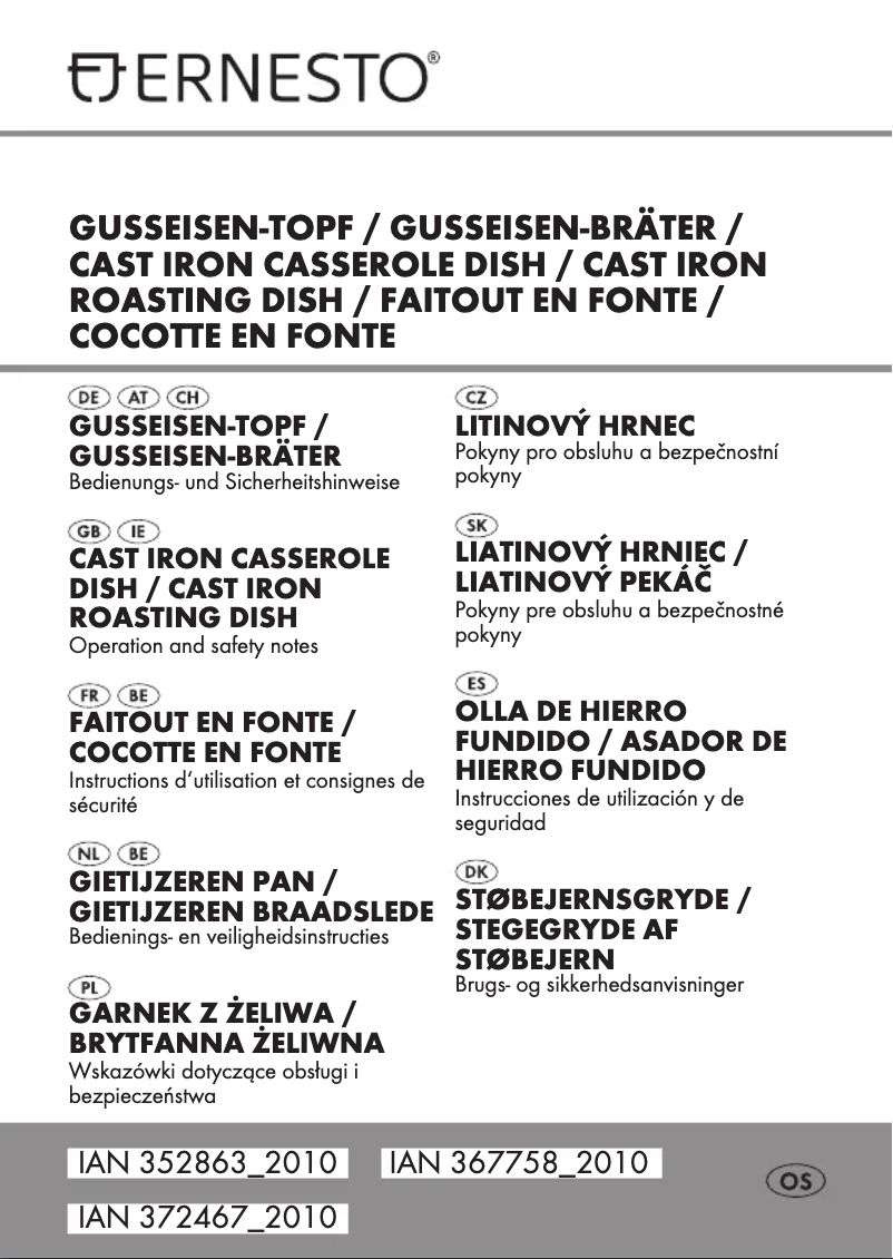 Page n°1 - Manuel utilisateur Ernesto Z31682