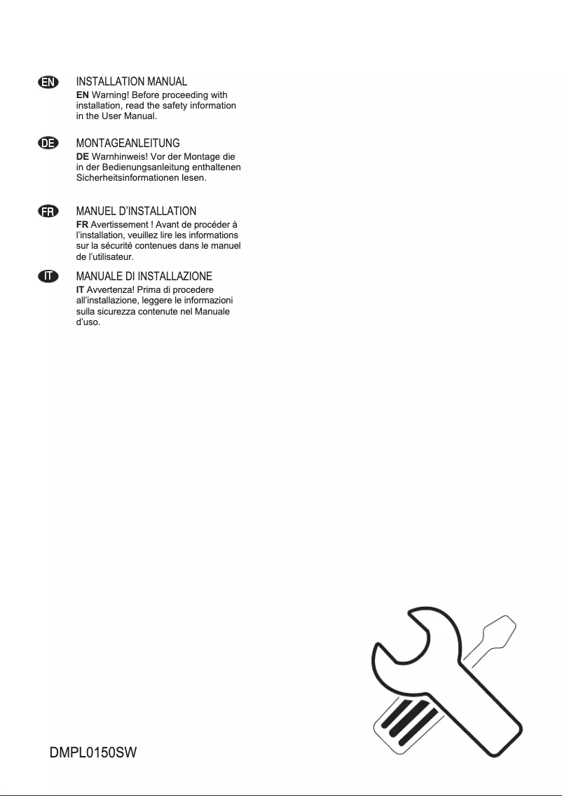 Page n°1 - Guide d'installation Electrolux DMPL0150SW