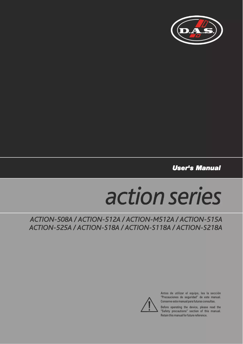 Image de la première page du manuel de l'appareil Action-525A