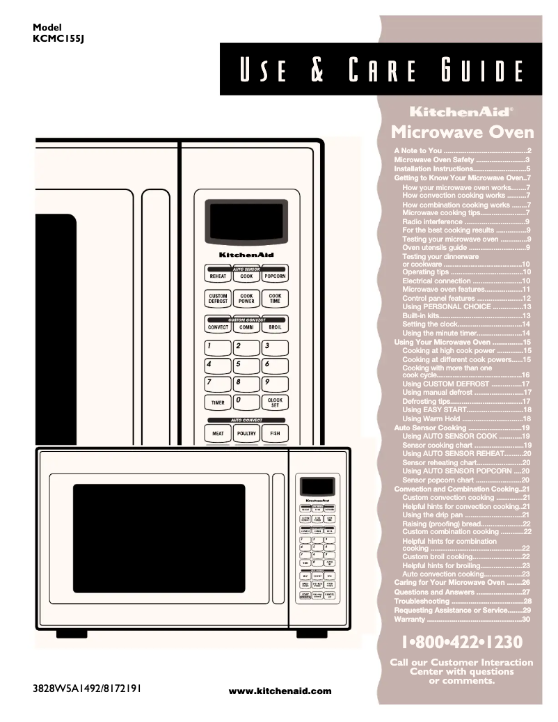 Page 1 de la notice Manuel utilisateur KitchenAid KCMC155JSS0