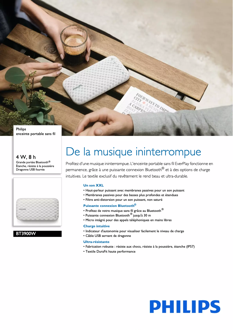 Imagen de la primera página del manual del dispositivo BT3900W