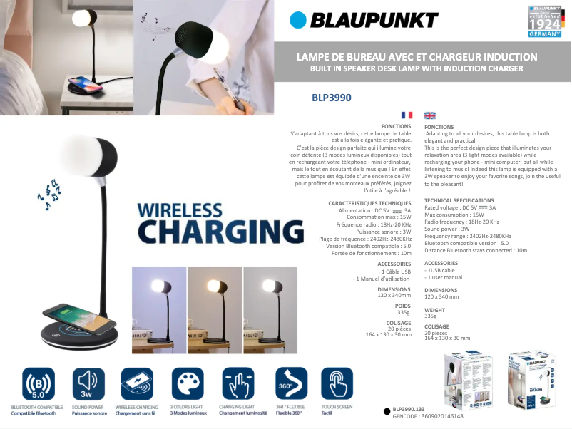 Image de la première page du manuel de l'appareil BLP3990