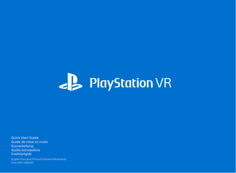 Page 1 de la notice Guide de démarrage rapide Sony PlayStation VR