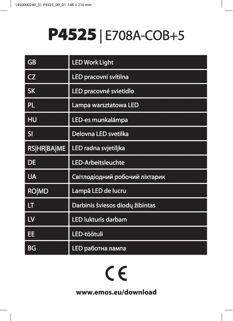 Page 1 de la notice Manuel utilisateur Emos P4525