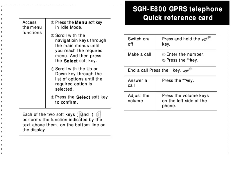 Image de la première page du manuel de l'appareil SGH-E800