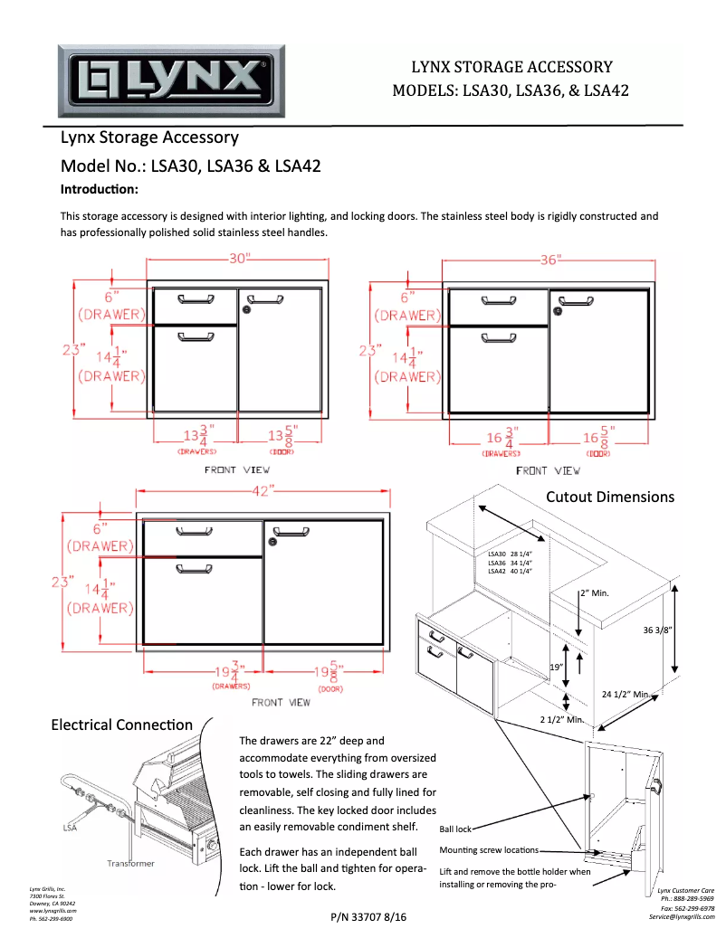 Image de la première page du manuel de l'appareil LSA36