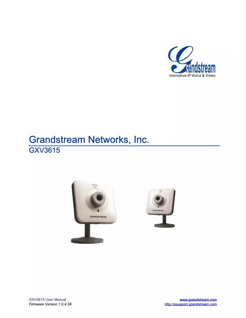 Página 1 del manual Manual de usuario Grandstream GXV-3615W