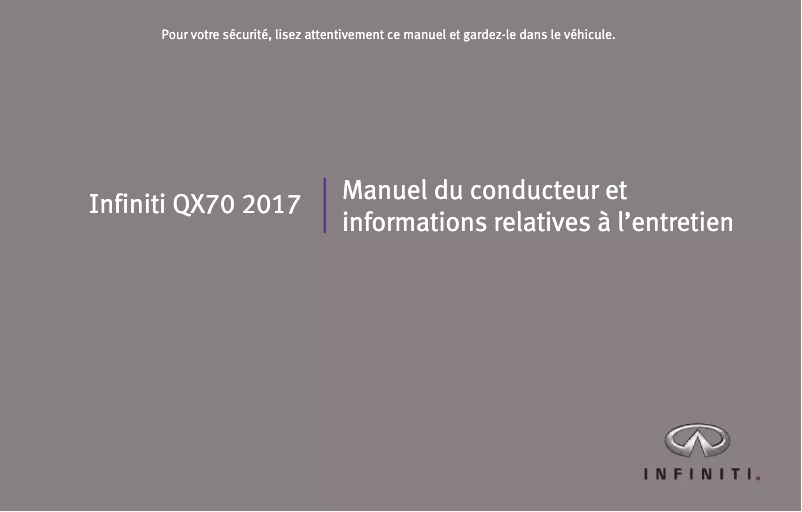 Página 1 del manual Manual de usuario Infiniti QX70 (2017)