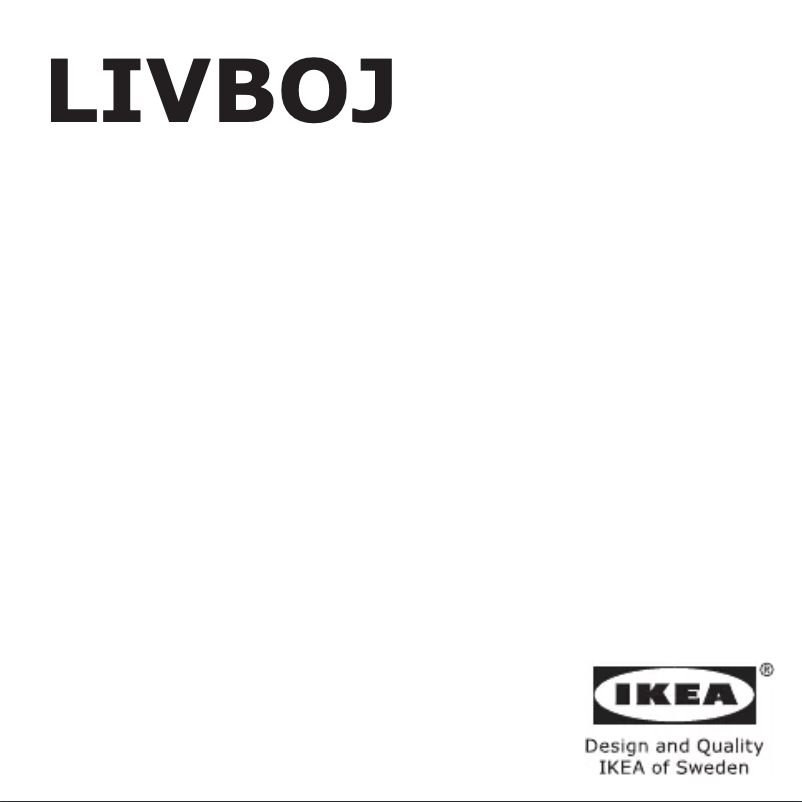 Page 1 de la notice Manuel utilisateur Ikea LIVBOJ