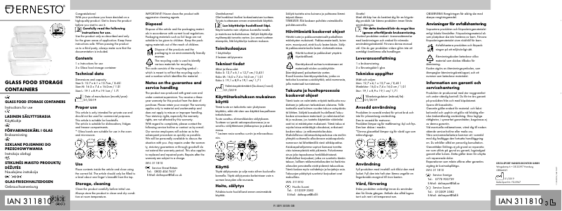 Image de la première page du manuel de l'appareil IAN 311810