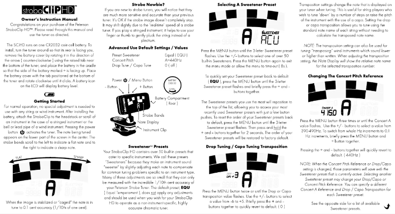 Image de la première page du manuel de l'appareil StroboClip HD