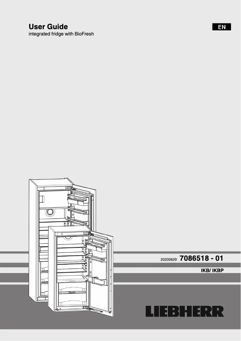 Page 1 de la notice Manuel utilisateur Liebherr IKB 3560 Premium BioFresh