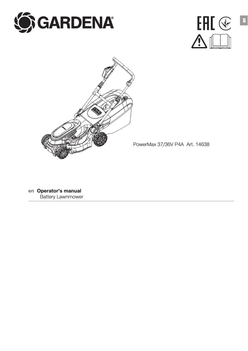 Image de la première page du manuel de l'appareil PowerMax 37/36V P4A